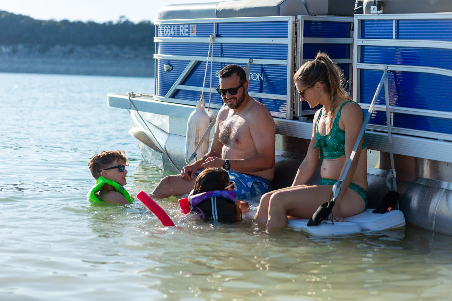 Inflatable Swim Deck and Bench Seat for Rafts - Beside It.