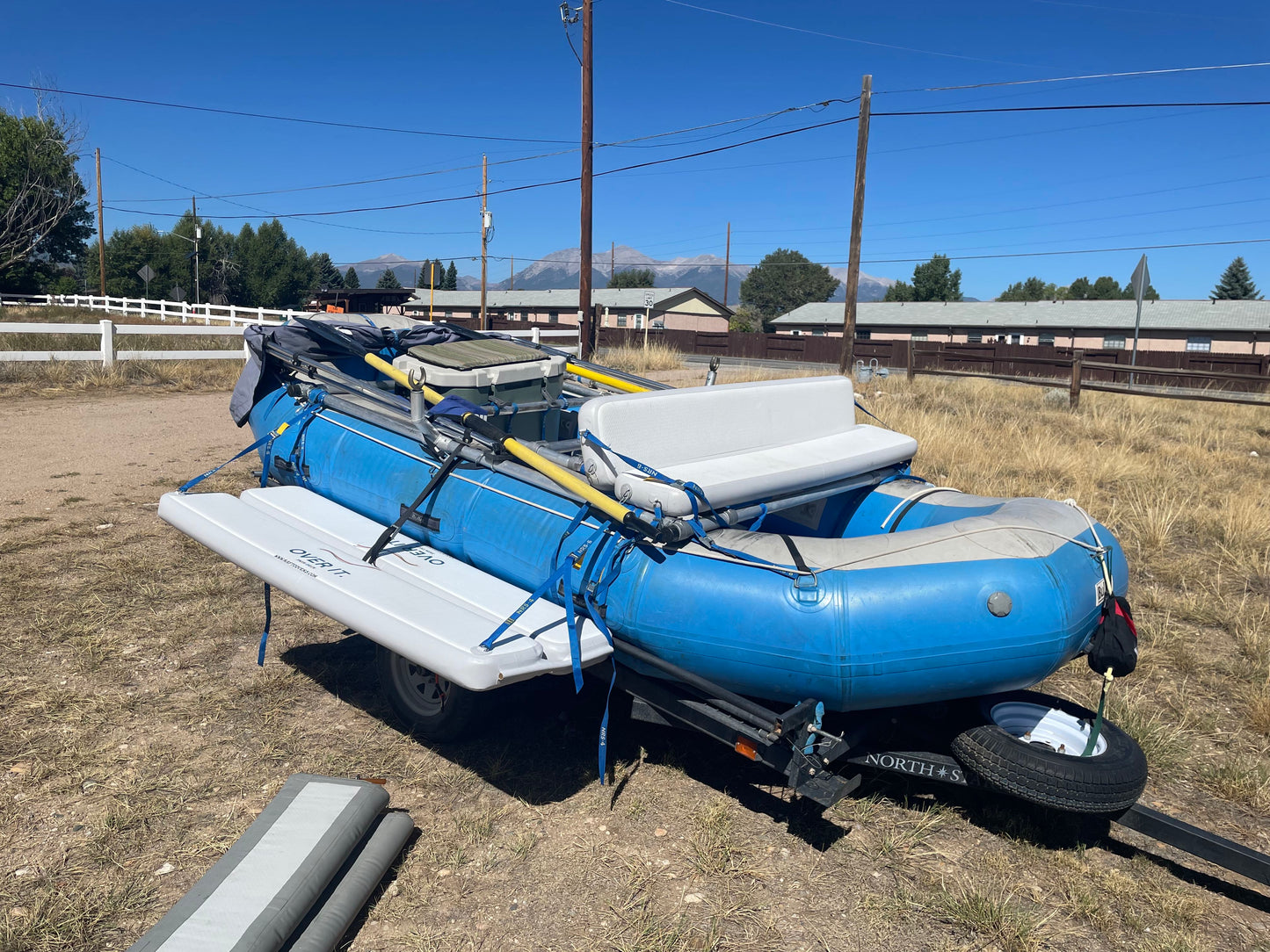 Inflatable Swim Deck and Bench Seat for Rafts - Beside It.